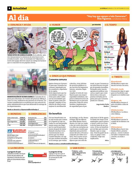 La Estrella de Valparaíso (27/09/2014) página 04