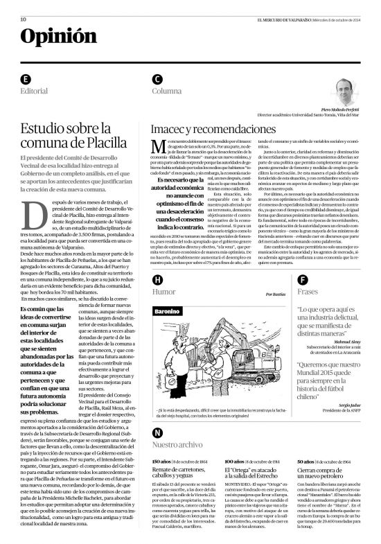 El Mercurio de Valparaíso (08/10/2014) página 10
